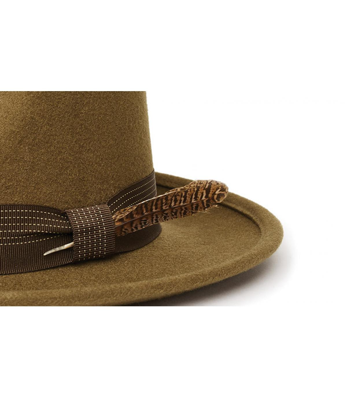 olive-green fedora Brixton